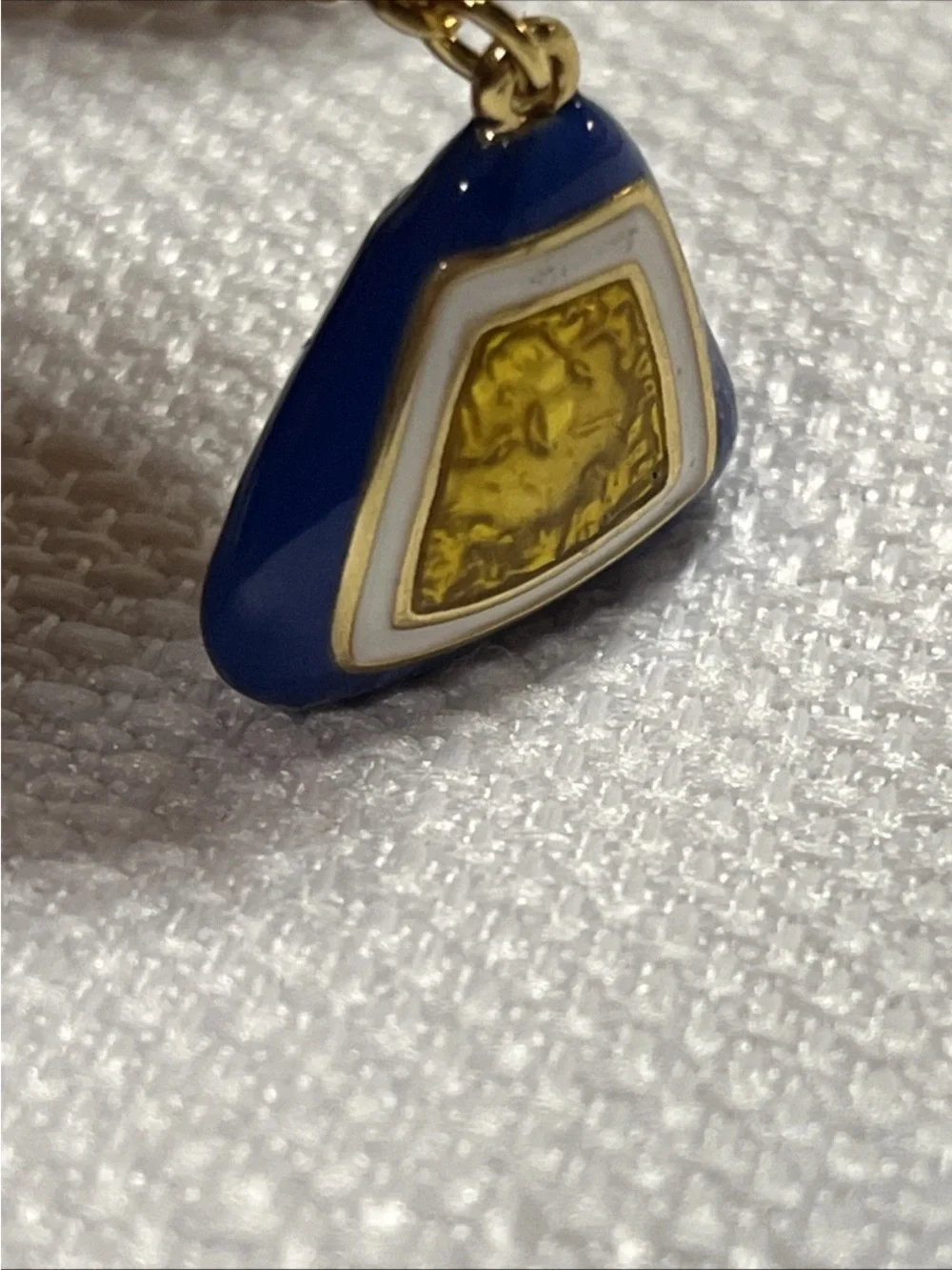 Tory Burch Blue and Gold Drop Earrings